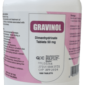 Dimenhydrinate (Gravinol) Tablets 50mg
